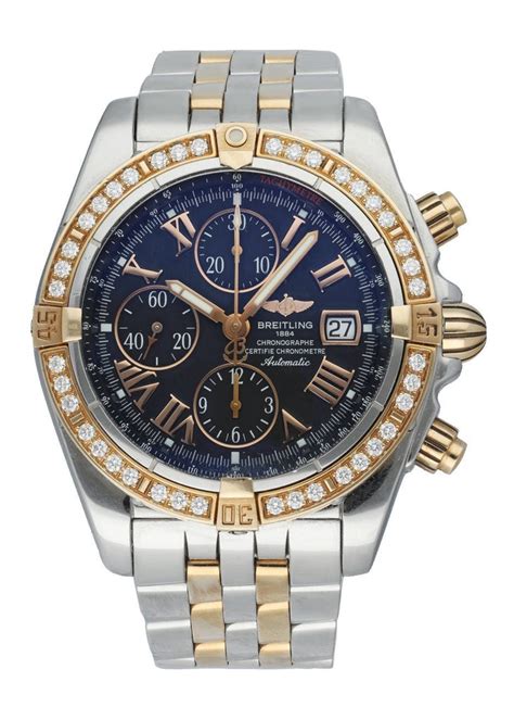 brand new breitling evolution men's watch|Breitling anthracite diamond bezel.